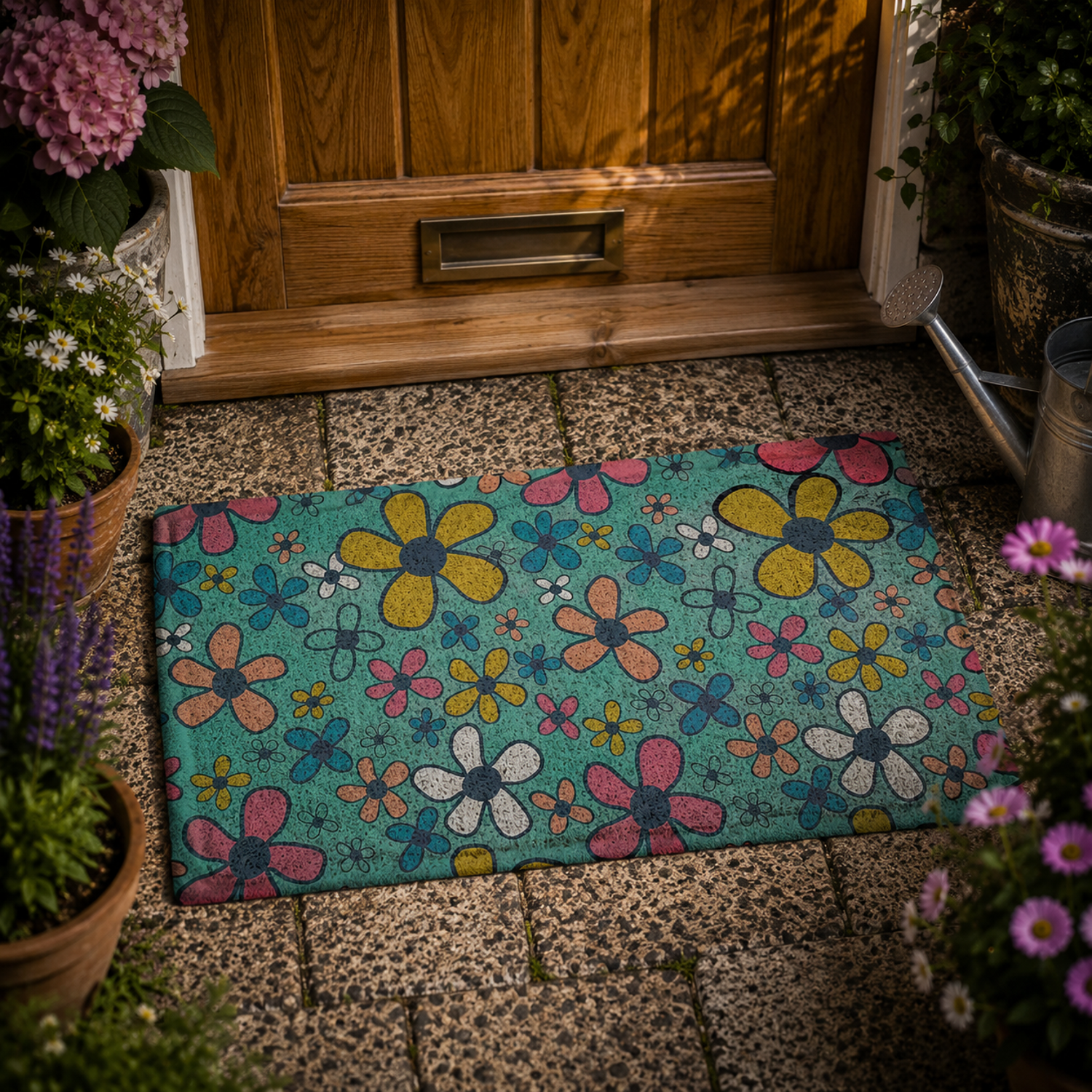 Dørmåtte 'Flower Garden' (70 x 40 cm)